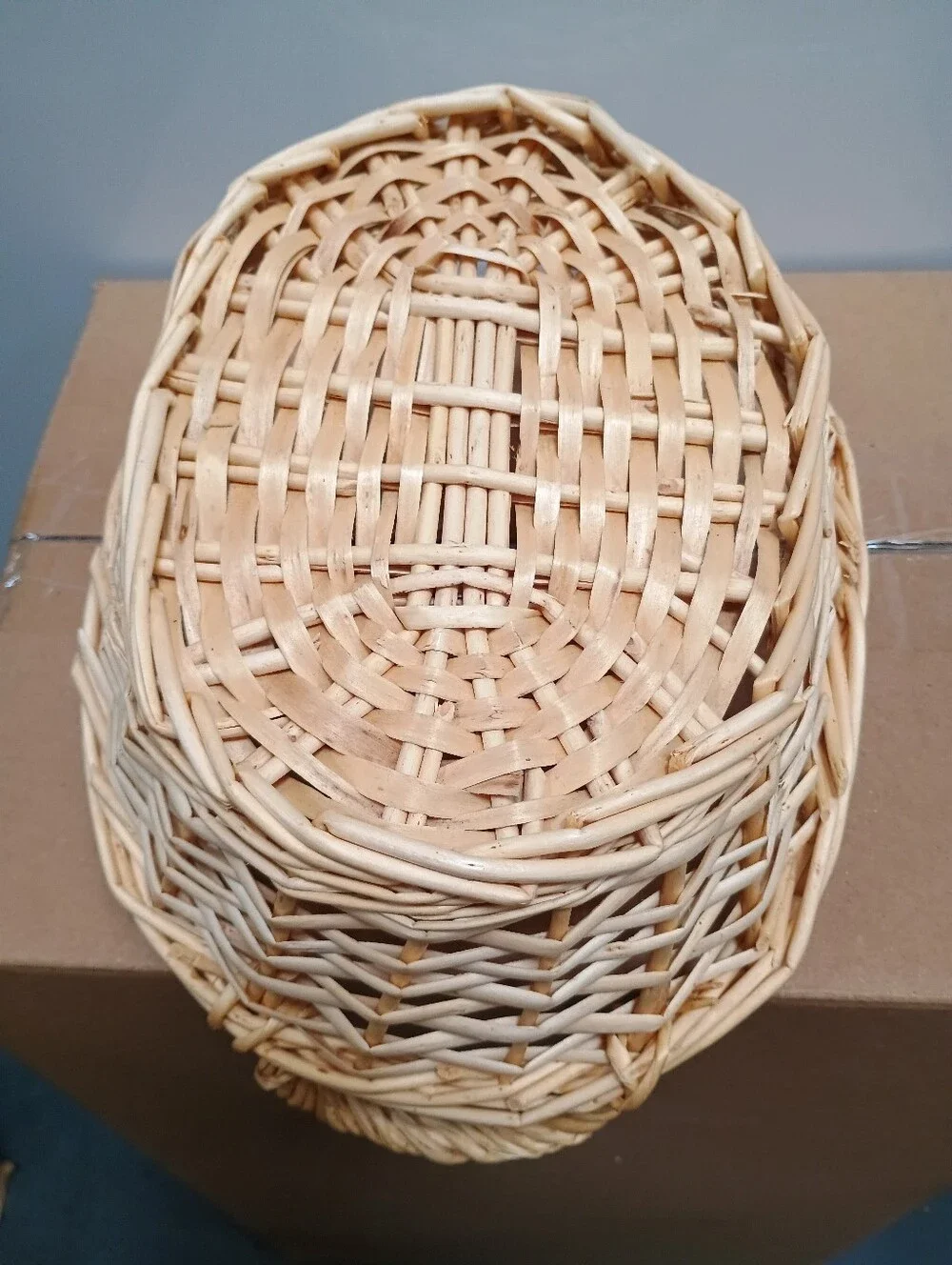 Vintage Oval Rattan Natural Woven Basket with Handles - The Multi-Use Farm House